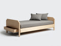 Camas individuales de madera - Madera maciza - 205 x 98 x 78 cm - Madera natural - Diseño nórdico con cajón extraíble